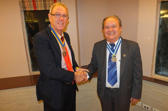 Rotary clubs install new presidents promising to Light Up Rotary 