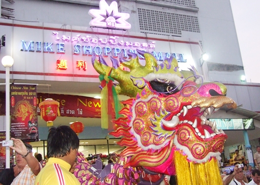 Dragons roam Pattaya as city marks start of Chinese New Year