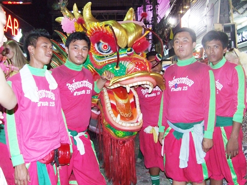 Dragons roam Pattaya as city marks start of Chinese New Year