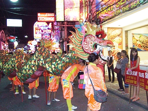 Dragons roam Pattaya as city marks start of Chinese New Year