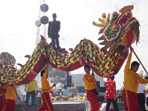 Dragons roam Pattaya as city marks start of Chinese New Year