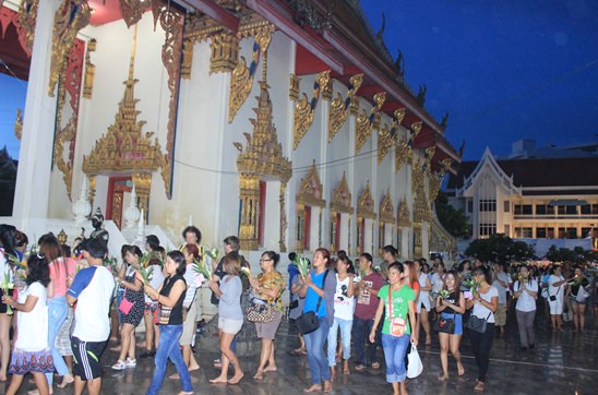 Visakha Bucha Day in Pattaya 2015