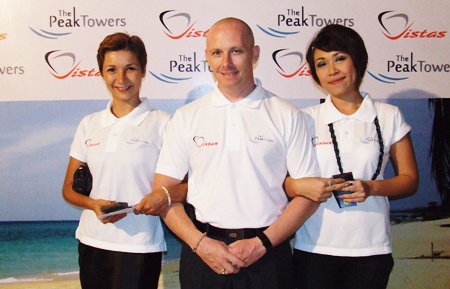 (L to R) Katerina Okisheva, Jason Yong and Chanyamol Khadhanakrit, all from Peak Towers.