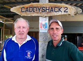 Wednesday winner Paul Kraft, left, with runner up R. Kevin Worl.