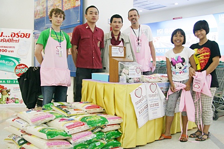 More than 13 tons of rice was collected.