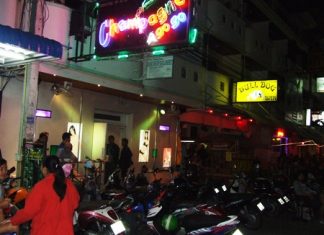 Chonburi Immigration Police raided the Champagne a-Go-Go on Soi LK Metro go-go bar, arresting the staff on prostitution charges.