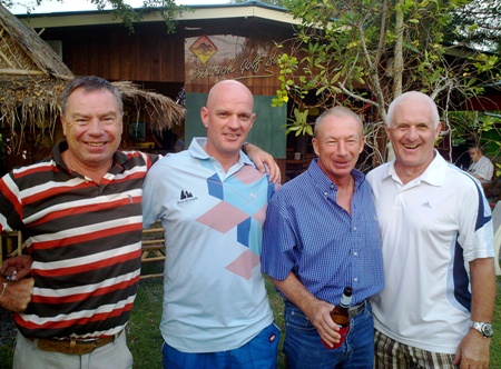 Friday’s team winners Paul Quinn and Andy Butterworth with the runners up, Geoff Doody and Steve Plant.