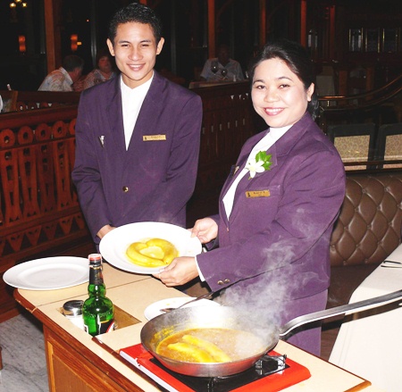 Royal Cliff’s Grill Room and Wine Cellar’s crepes are exquisite.