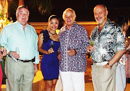 Dieter Becht, retired Hyatt Hotel General Manager, Boom Narongrach Ferenc and Gerd Steeb, President Centara Hotels & Resorts.