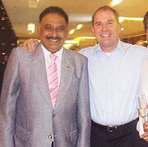 Peter Malhotra with long time friend Robert J. Rijnders, senior vice-president operations Onyx Hospitality group.