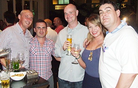 (L to R) Keith Storey from Nova Group, Darren Perfect of Pattaya Prestige Properties, John Newsome representing Paradise City Property, Jennifer O’Neill and Matthew Raspin from Alan Bolton Property Consultants.