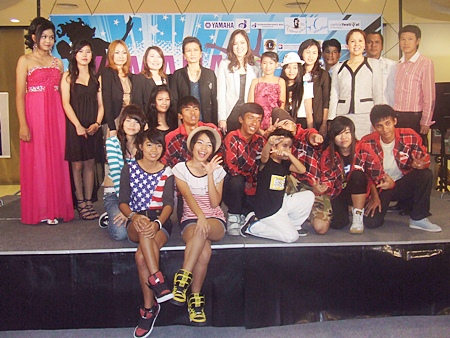 Sponsors and winners from Yamaha Pattaya Young Talent 2010 after their performance at this year’s press conference.