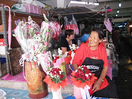 Pattaya flower sellers were expecting a booming business weekend in the build up to Valentines Day.