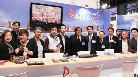 The team from Pattaya City Hall, Chonburi and TAT at the Pattaya booth in Turkey, promoting Pattaya and Chonburi.