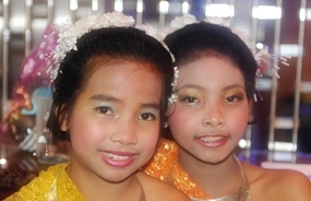 From the Father Ray Children Home the young girls perform a beautiful Thai dance.