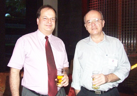 Two BCCT brains at work, Greg Watkins (left), BCCT executive director and Stephen Frost (right) from Bangkok International Associates.