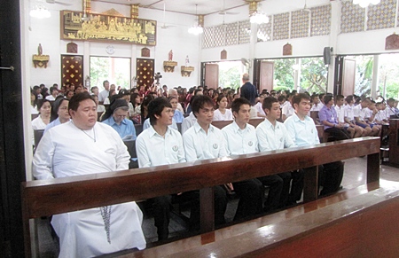 Hundreds of people made it inside the church to remember the passing of Fr. Lawrence Patin.