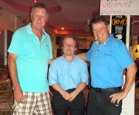 Neville Scurrell, Timo Pyykonen and Rudi at Pattaya Country Club.