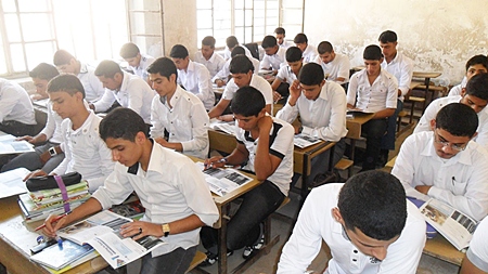 This is how a normal learning environment looks like in Iraq. 