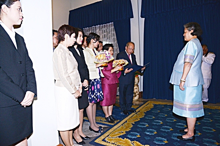 Chatchawal Supachayanont (right), GM of Dusit Thani Pattaya together with his management team were granted an audience by HRH Princess Maha Chakri Sirindhorn at the Chitralada Palace recently, where he presented a donation to supplement the Chai Pattana Foundation under the patronage of HM the King. This annual donation by the hotel staff and management will benefit the needy people by creating sustainable livelihood projects for them.