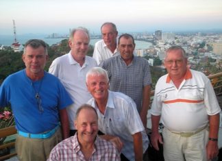 Jomtien golfers relax at Le Saigon restaurant.