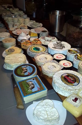 Gerard Poulard brought out around 60 of his special cheeses.