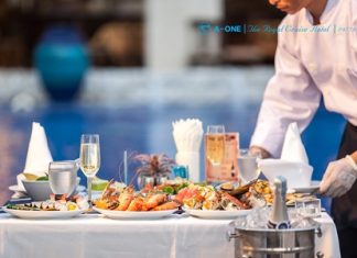 August seafood BBQ buffet at A-One Royal Cruise Hotel.