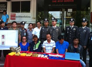 Chonburi and Banglamung police arrested five alleged members of a major methamphetamine ring and seized 24,000 ya ba tablets.