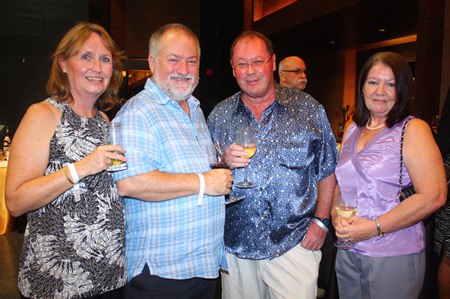 (L to R) Karyn Walker, Murray Walker, Nick Taylor and Pat Taylor.