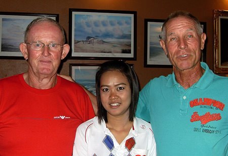 Tuesday winners, Max Scott (left) and Walter Baechli (right) with one of Bert’s finest.