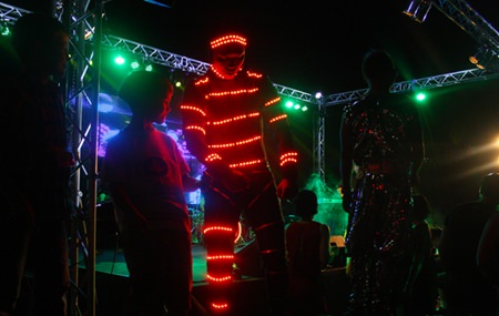 The Electric Light Man busts some moves at the Hard Rock Pattaya.