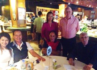 Some of the St. George’s Congregation enjoying a delicious Xmas lunch at Dicey Reilly’s after attending the morning church service.