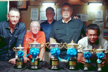 PGS Championship winners (left-right): Iain Wilson, Dave Plaiter, David Thomas (PGS Captain), John Chelo and Wichai Tananusorn.