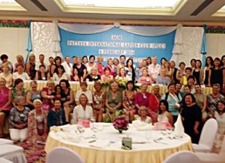 The Pattaya International Ladies Club 2014 governing committee and members.