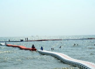 The city is replacing the old, round buoys with stronger, wider buoys.