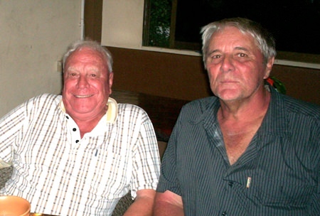 Peter Habgood (right) with good mate and popular golfer Reg Smart, who The Bunker Boys regret to inform sadly passed away on Monday following a recent bout of illness.