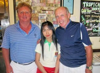 Wednesday winners, Maurice Roberts and Jim Ferris, pose with one of Bert’s finest.