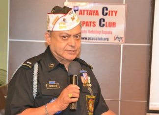 Al Serrato, District Commander for Thailand and Cambodia VFW Posts provides some history on the VFW to the PCEC and describes many of the services they offer to US veterans.