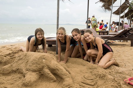 We even had a sandcastle competition on the beach.