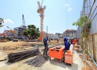 Construction work well underway on The Base Central Pattaya.