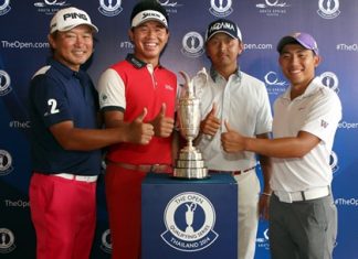 Iwata, Pan, Wu and Tsukada – Amata Spring’s Open qualifiers. (Photo/theopen.com)