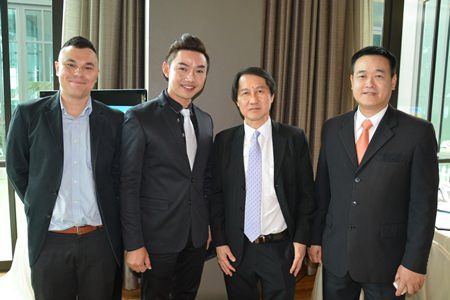 (l-r) Thanagon Poungbubchart, PR & MarCom Manager of the Holiday Inn Pattaya, Prarinya Charoenrat, Director of Rooms Pullman Pattaya Hotel G, Sophon Vongchatchainont, General Manager of Pullman Pattaya Hotel G and Somkit Tonsaiphet, General Manager of Zign Hotel Pattaya.