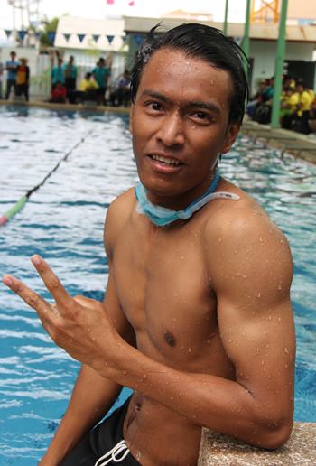 A 2-time winner in the swimming pool.