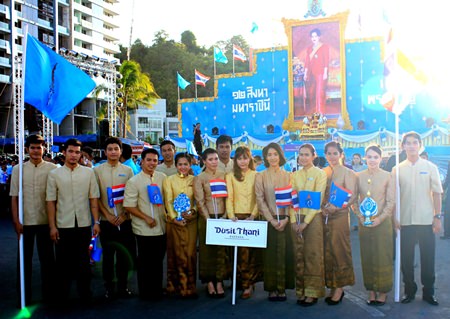 Dusit Thani Pattaya staff members participate in the citywide celebrations of Her Majesty the Queen’s birthday, which is also celebrated in the Kingdom as National Mother’s Day.