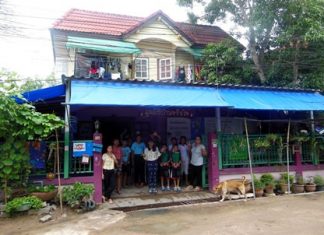 The bigger house for 33 children and offices.