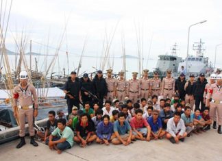 Naval officers have arrested 37 Vietnamese fisherman for illegally fishing in Thai waters.