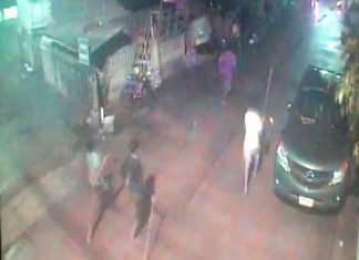 Closed-circuit cameras captured images of the Cambodians attacking the Thais.