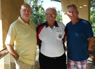 Stephen Cooper Reade and Peter Bygballe with Dave Richardson.