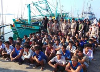 The Royal Thai Navy arrested 54 Vietnamese fishermen and seized seven boats found operating illegally in Sattahip Bay.