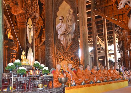 Buddhist monks said prayers until 4pm, accompanying ceremonies of 3 other religions; Catholic, Islam, and Sikhism.